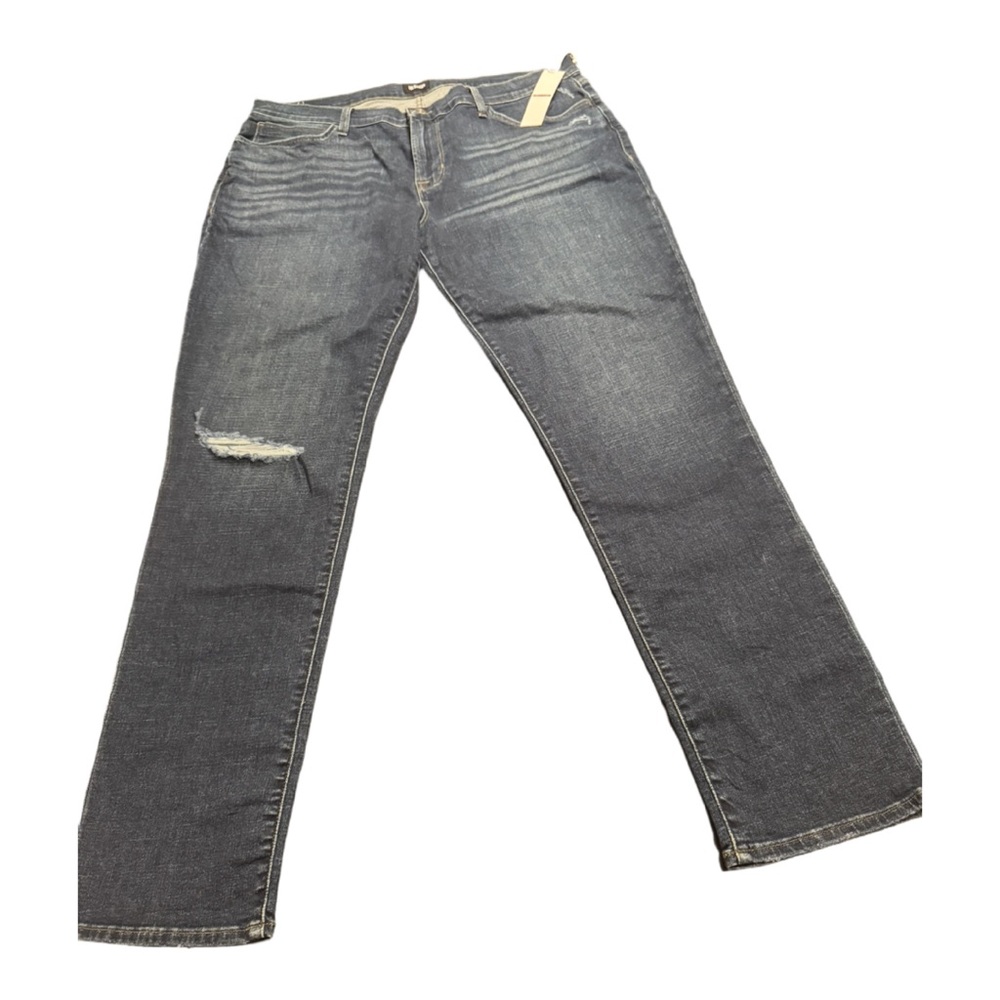 Hudson Ace Skinny Jeans Men’s 40x33 Atlantis Dark Wash Distressed Stretch Denim